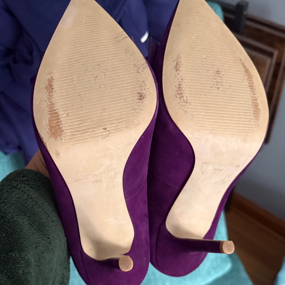 Steven Madden Women's Purple Suede Heels with Bow - Picture 5 of 6